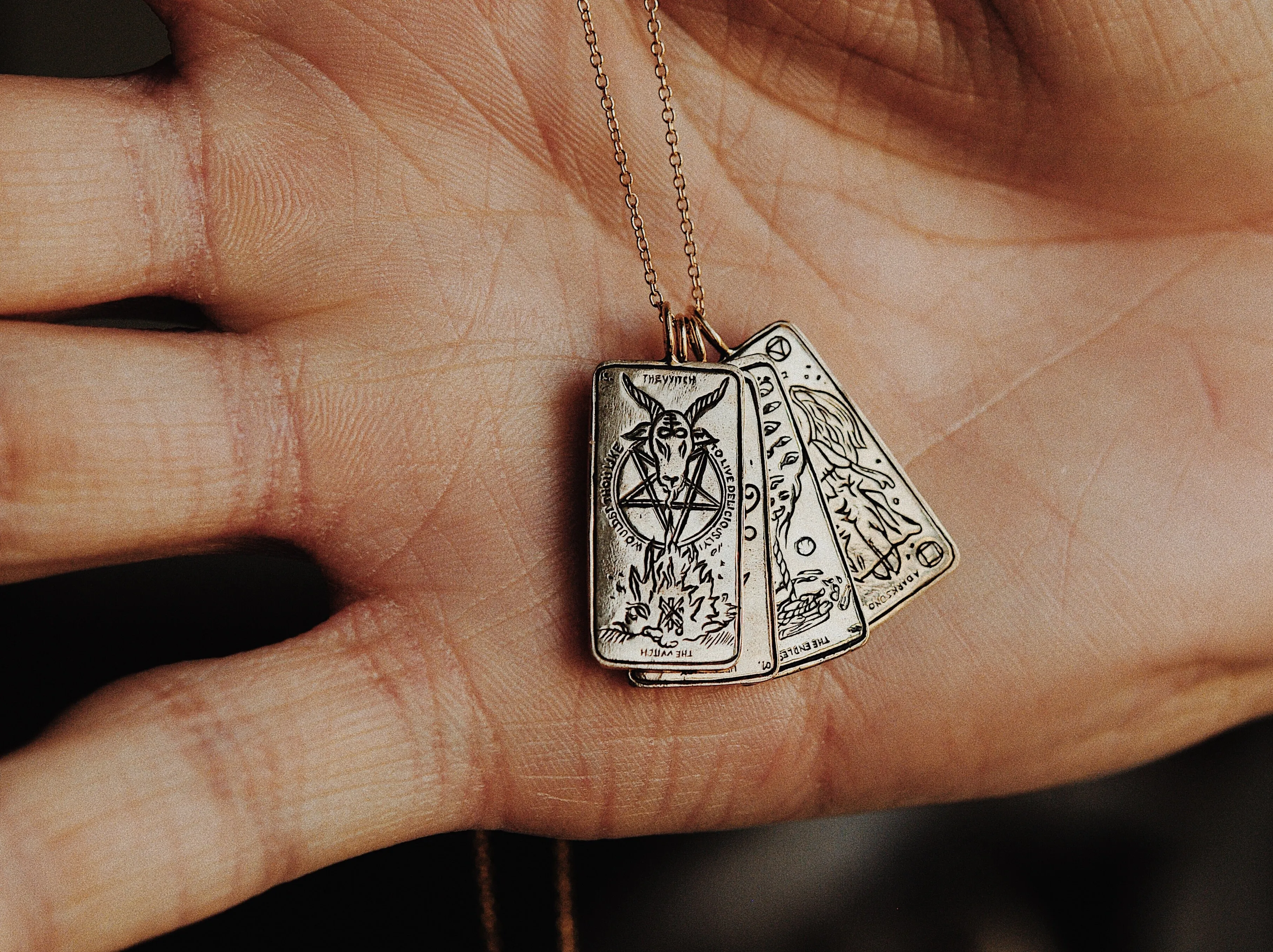 Hereditary Tarot Card Necklace