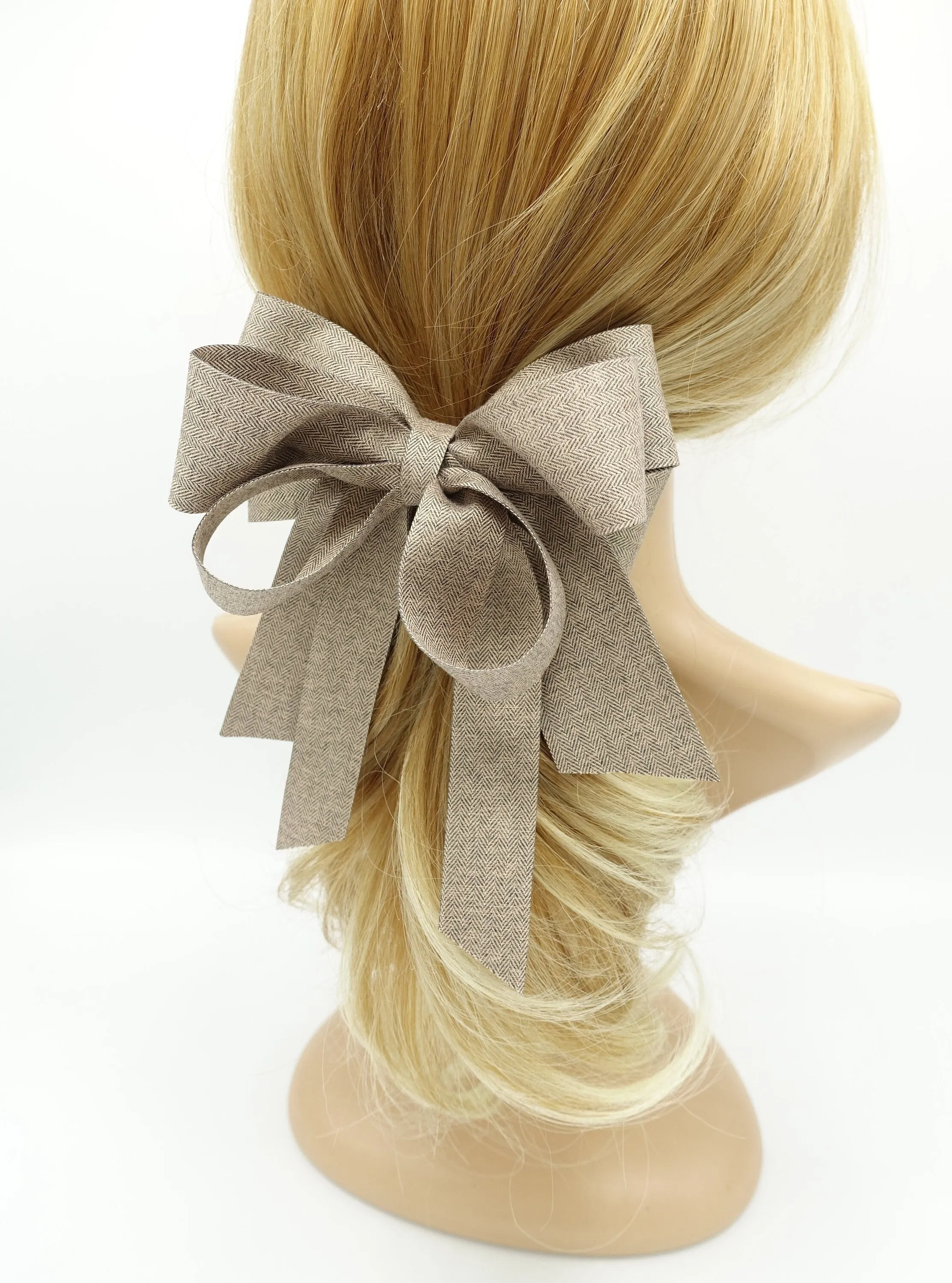 herringbone multi wing hair bow hair accessory for women