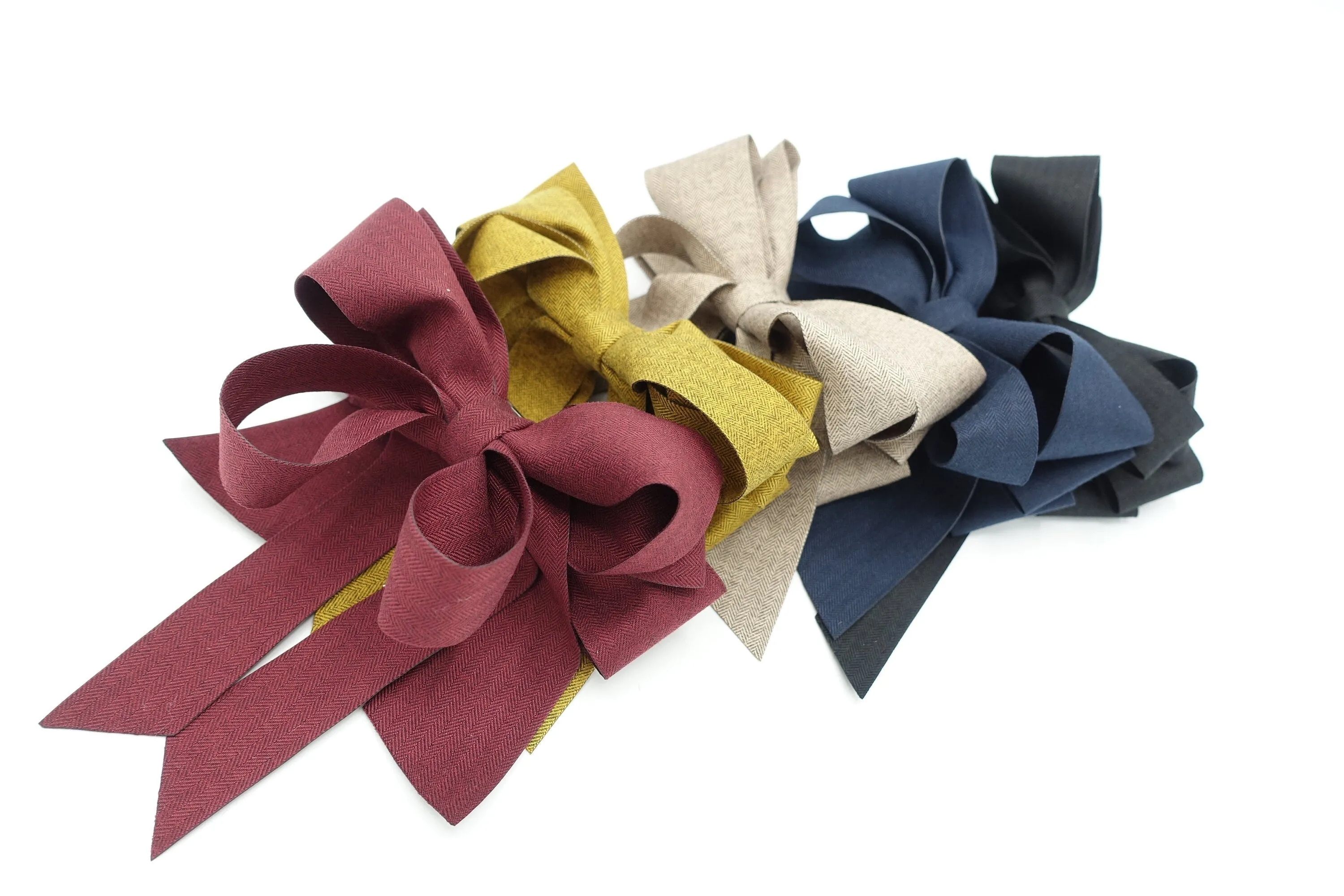 herringbone multi wing hair bow hair accessory for women