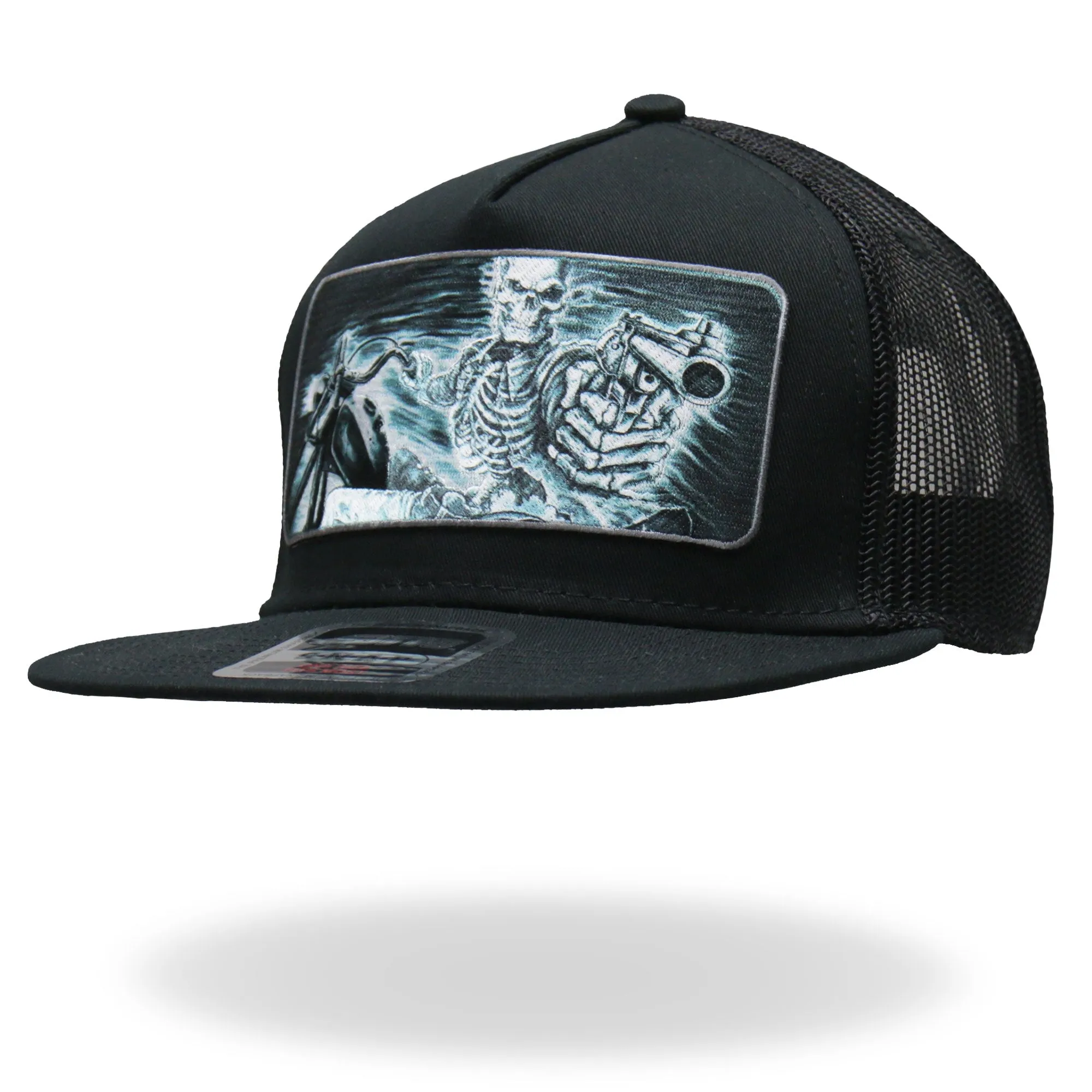 Hot Leathers GSH1019 Black ‘Assassin Rider’ Snap Back Hat