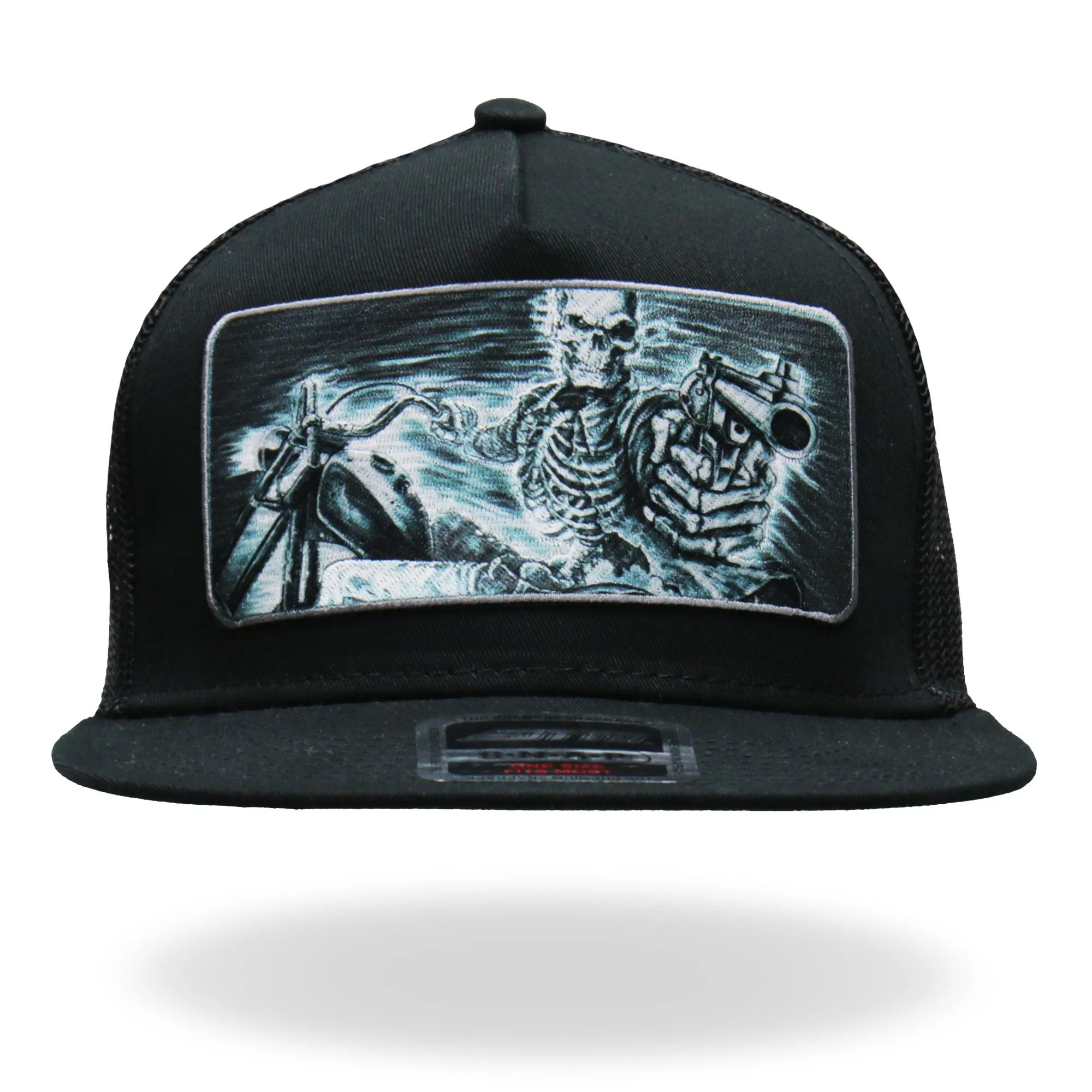 Hot Leathers GSH1019 Black ‘Assassin Rider’ Snap Back Hat