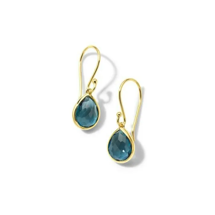 IPPOLITA Rock Candy Teeny Teardrop Earrings in Blue Topaz