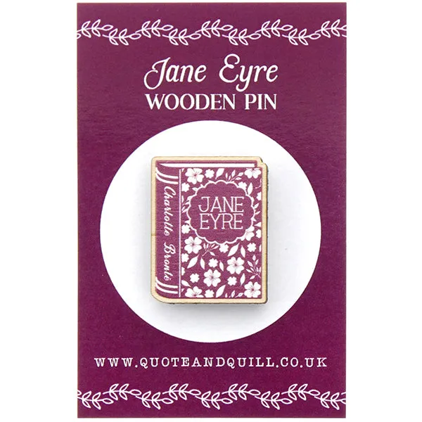 Jane Eyre Wooden Brooch