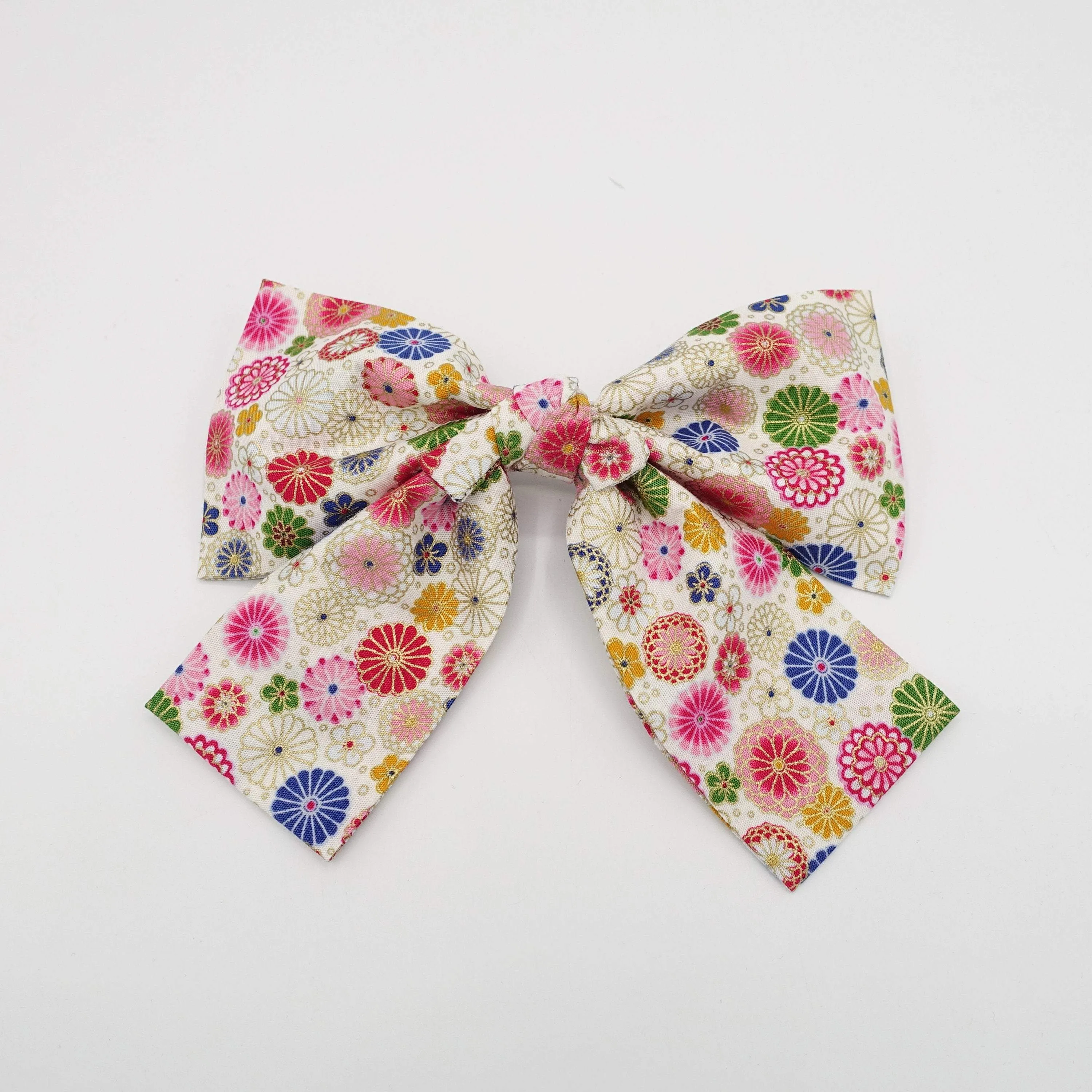 Japanese floral print big  bow