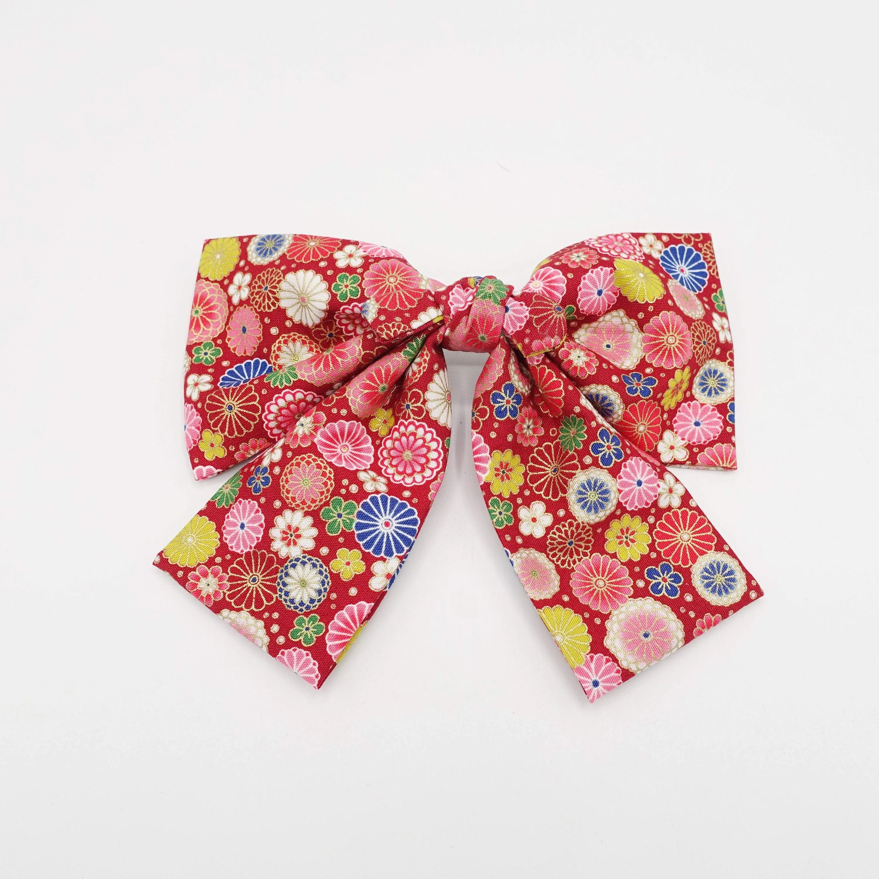 Japanese floral print big  bow