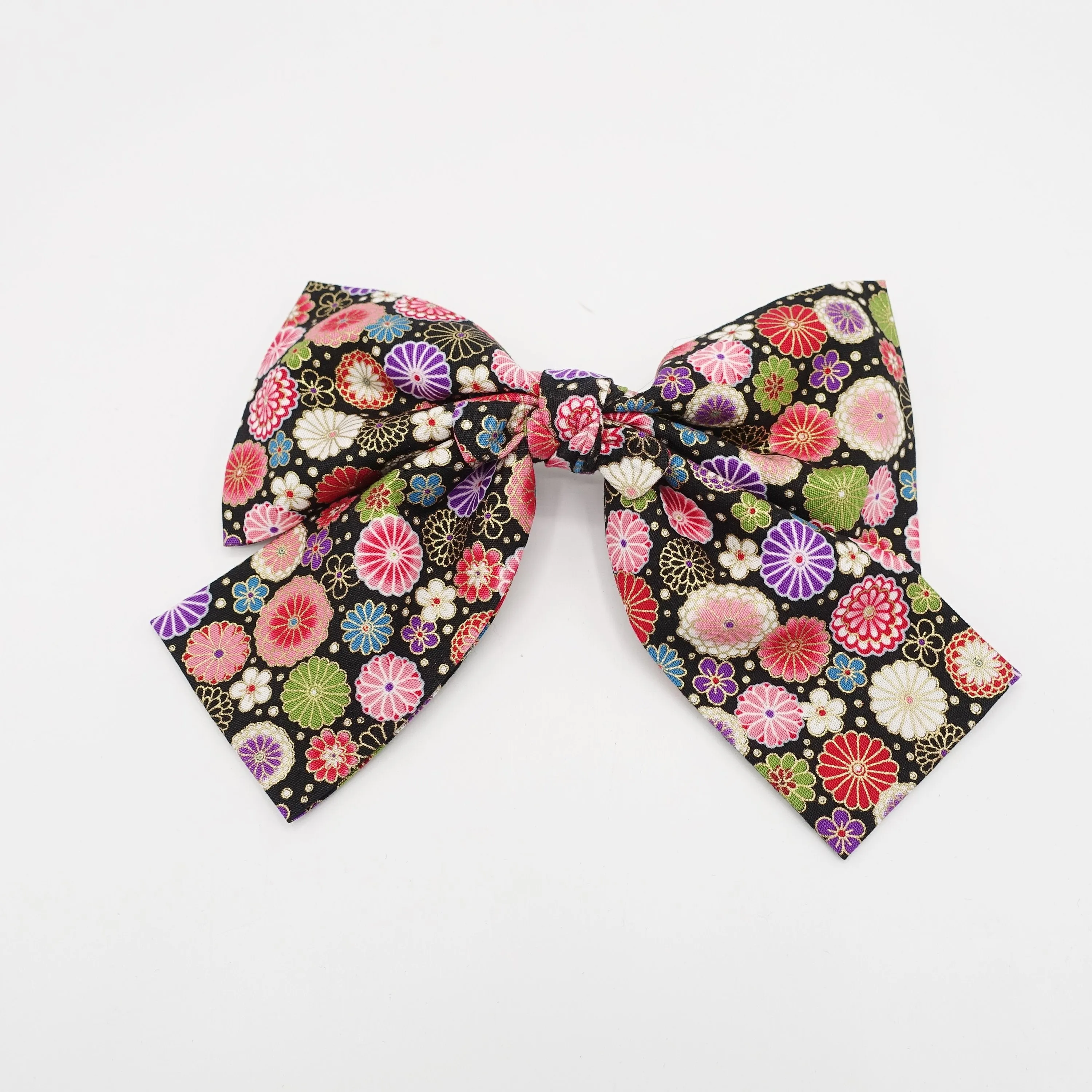 Japanese floral print big  bow