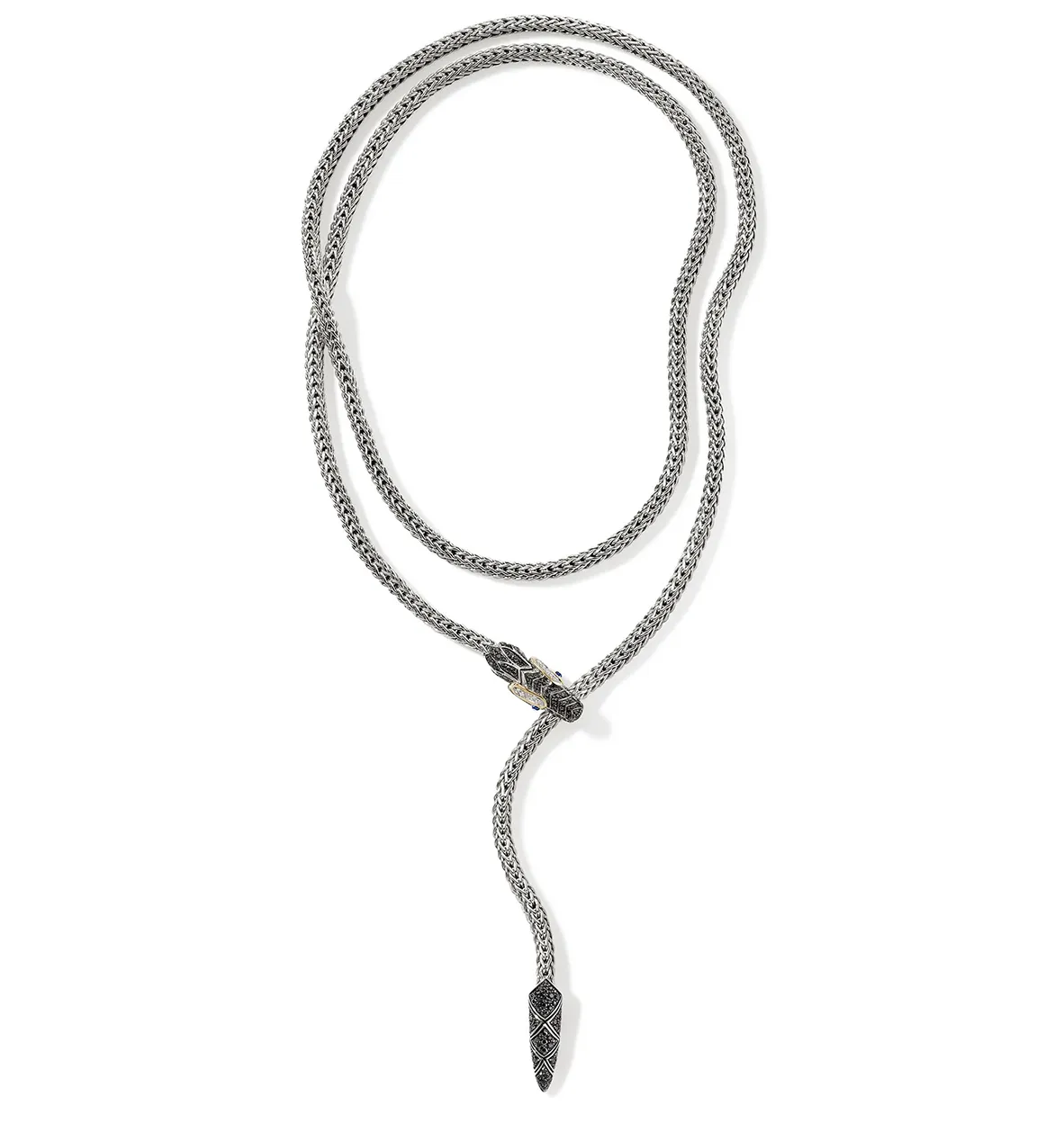 John Hardy Naga Mixed Metals Diamond and Sapphire Lariat