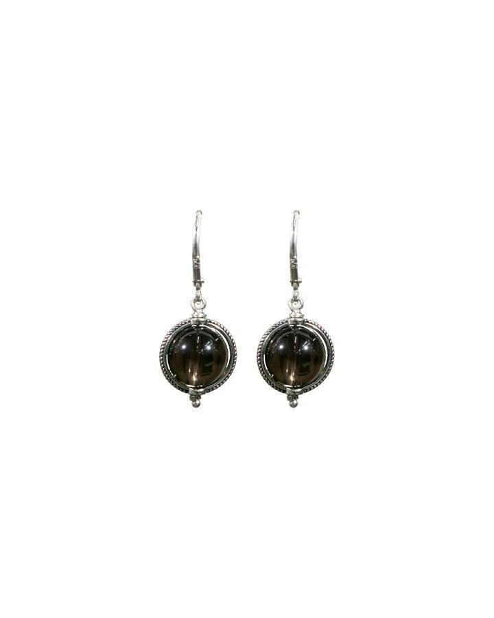 Karyn Chopik Smokey Topaz Drop Earrings