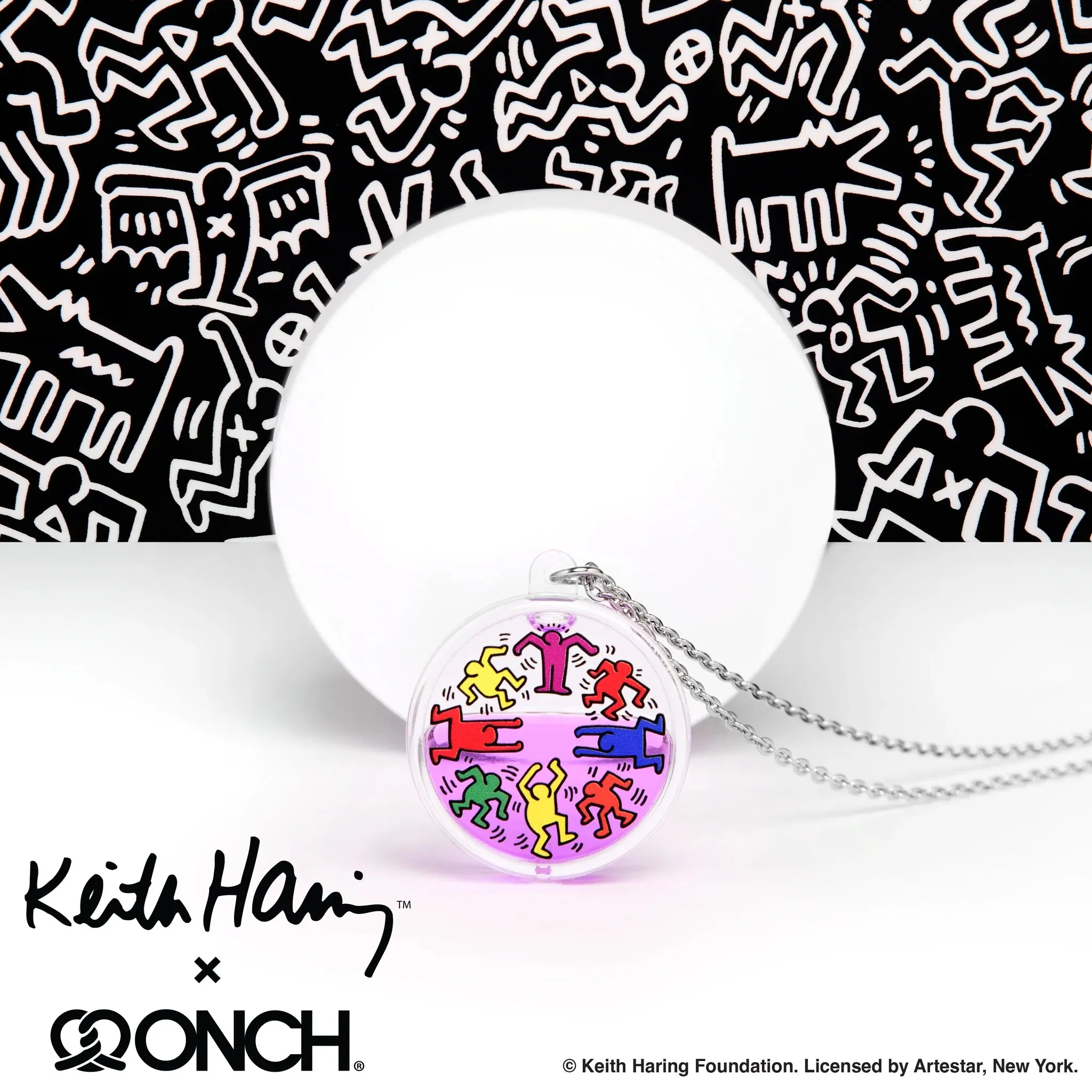 Keith Haring x ONCH - Dancing Men Necklace