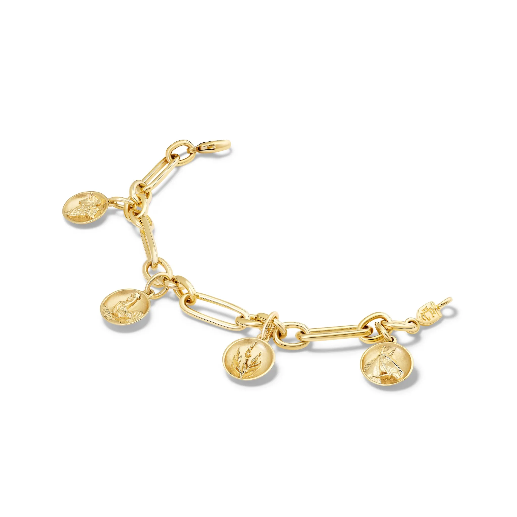 La France Culture Charm Bracelet Yellow Gold