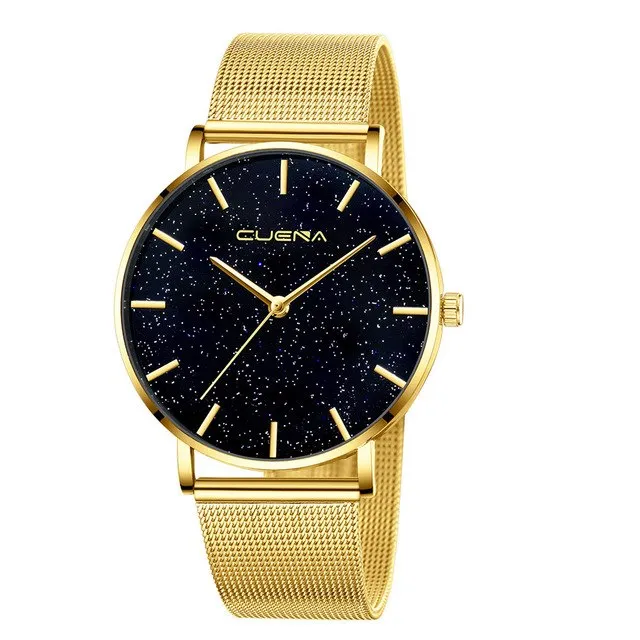 Ladies Watch Modern Fashion Quartz Watch Men Women Mesh Stainless Steel Watchband High Quality Casual Wristwatch Bracelet Gift