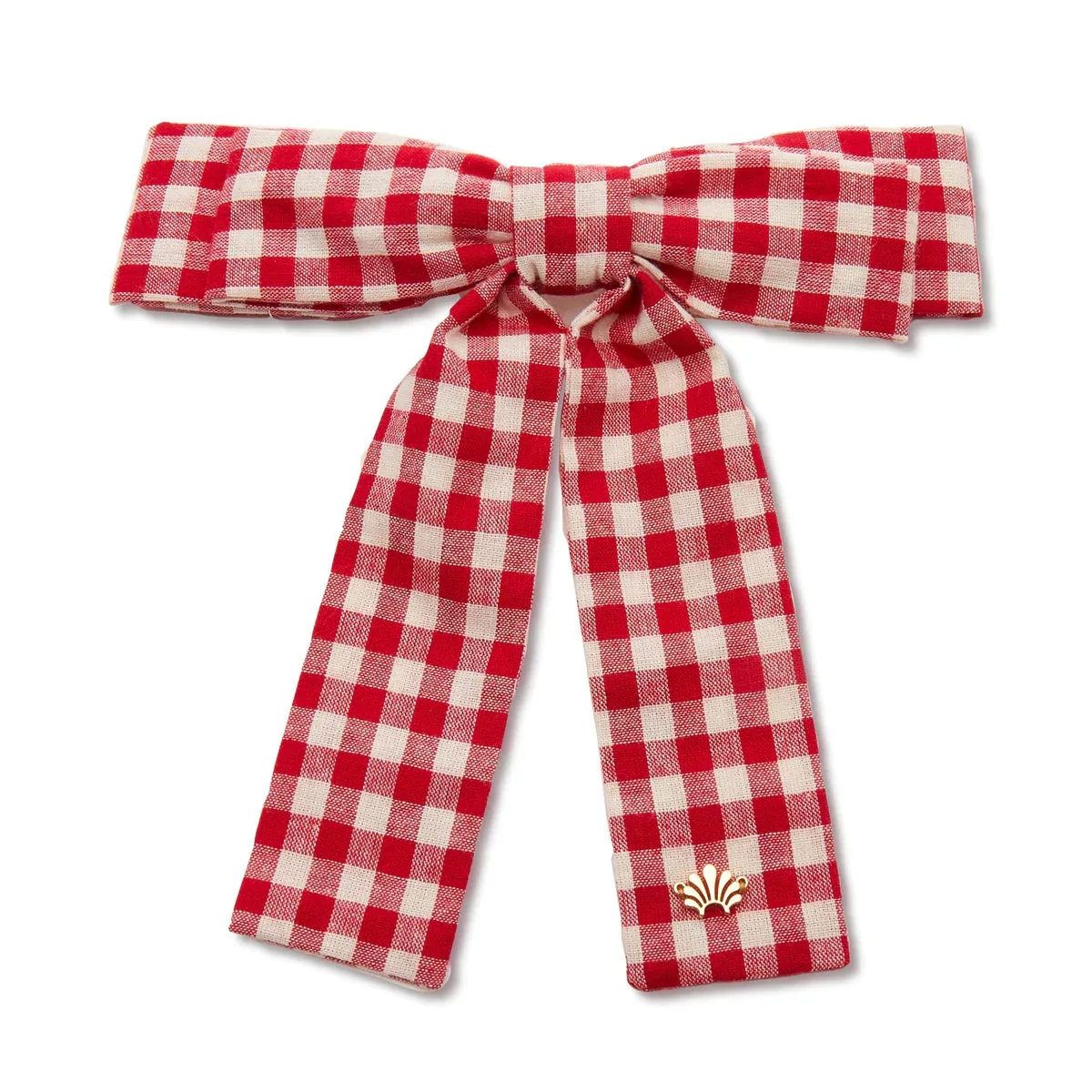 Ladybug Gingham Antonette Bow Barrette