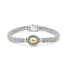 LAGOS High Bar Gold Caviar Dome Beaded Bracelet