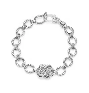 LAGOS Love Knot Silver Link Bracelet