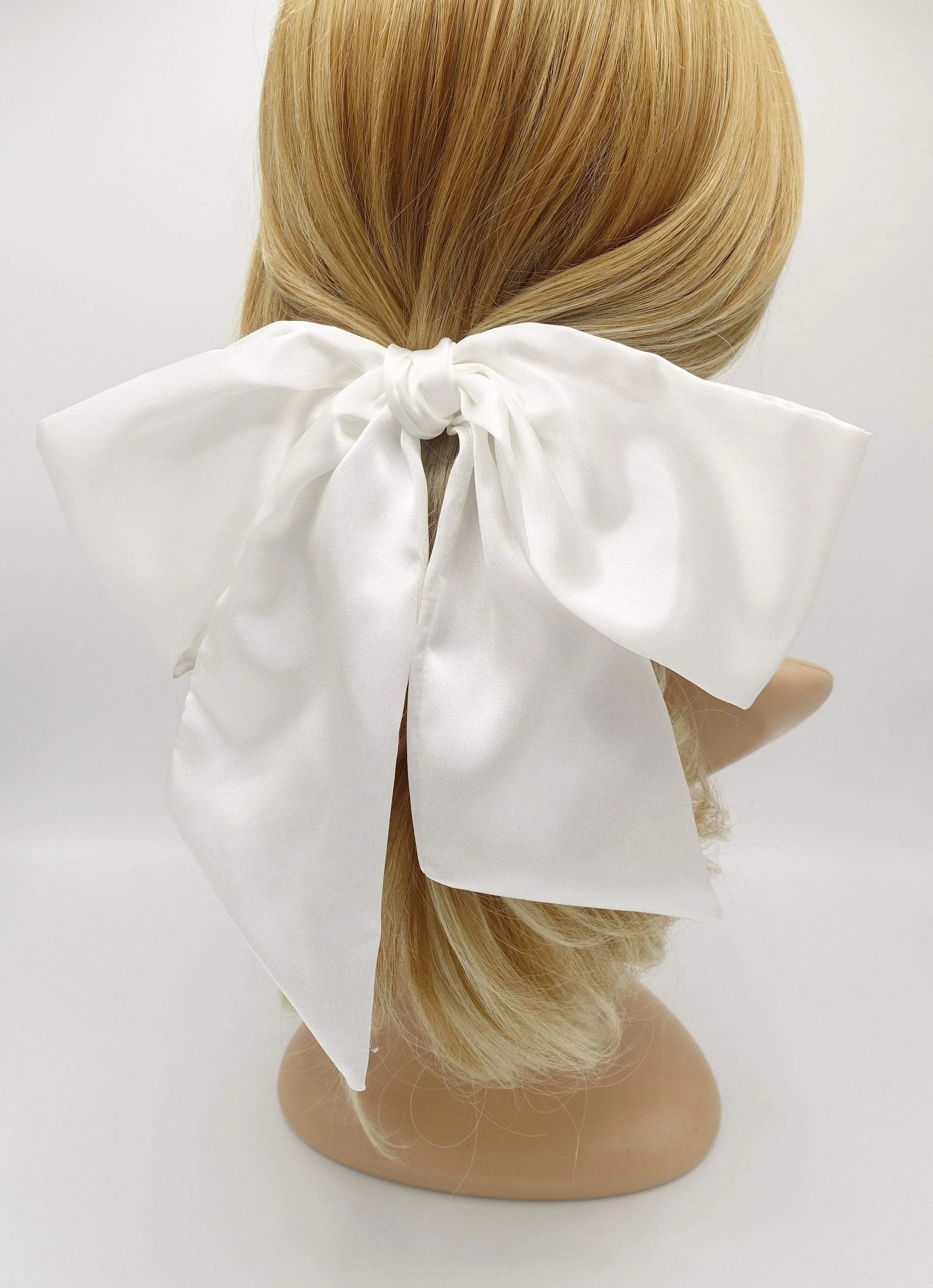 Largo satin hair bow large hair accessory for women