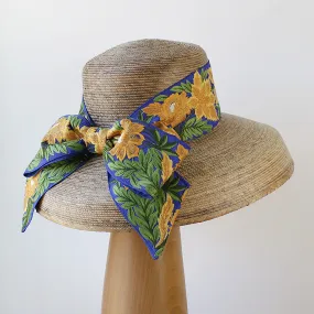 Limited Edition Audrey Sunflower Hat - French Blue Trim