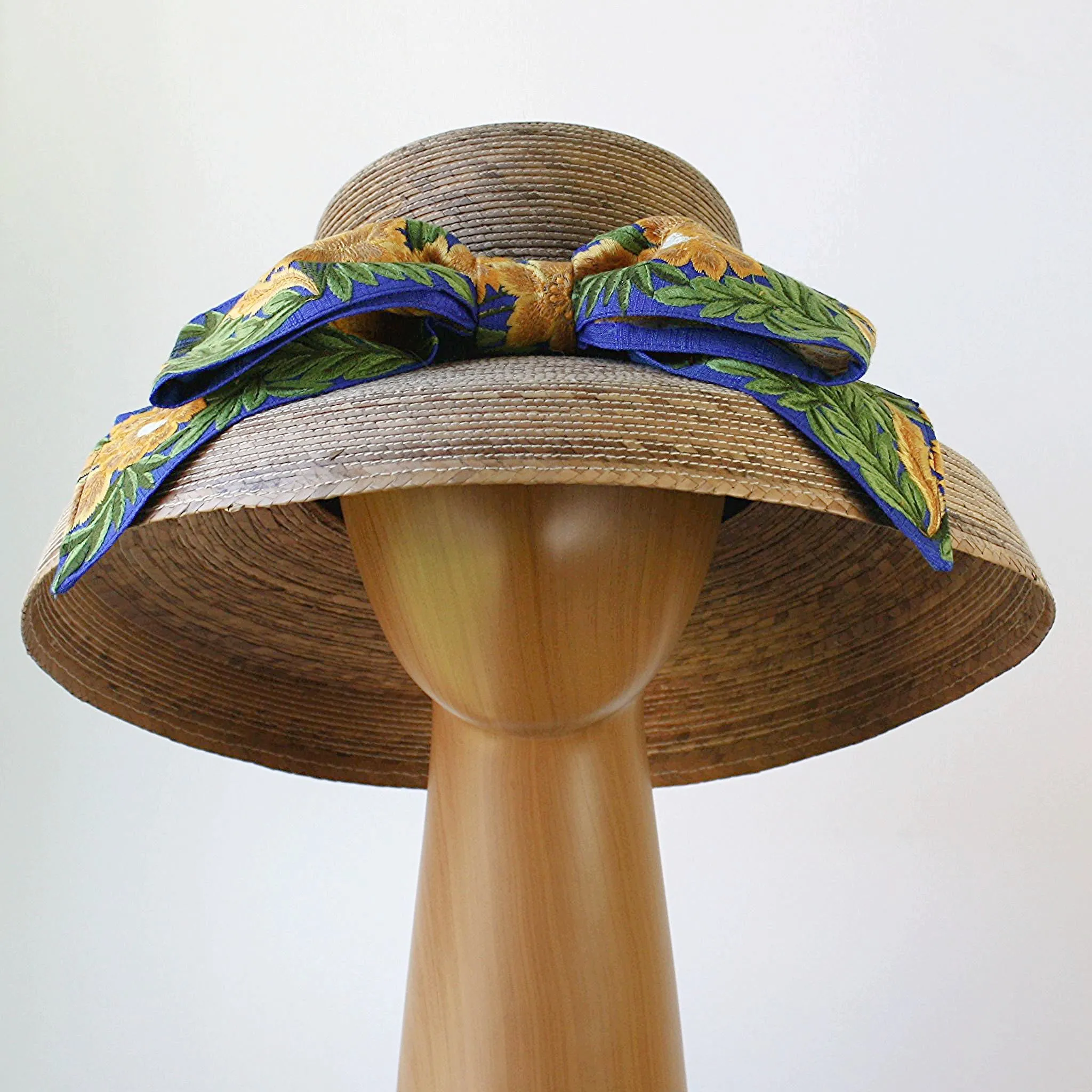 Limited Edition Audrey Sunflower Hat - French Blue Trim