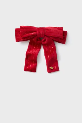 Lipstick Red Antoinette Pinstripe Bow