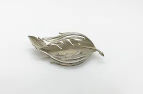 Lisner Silver Leaf Vintage Brooch