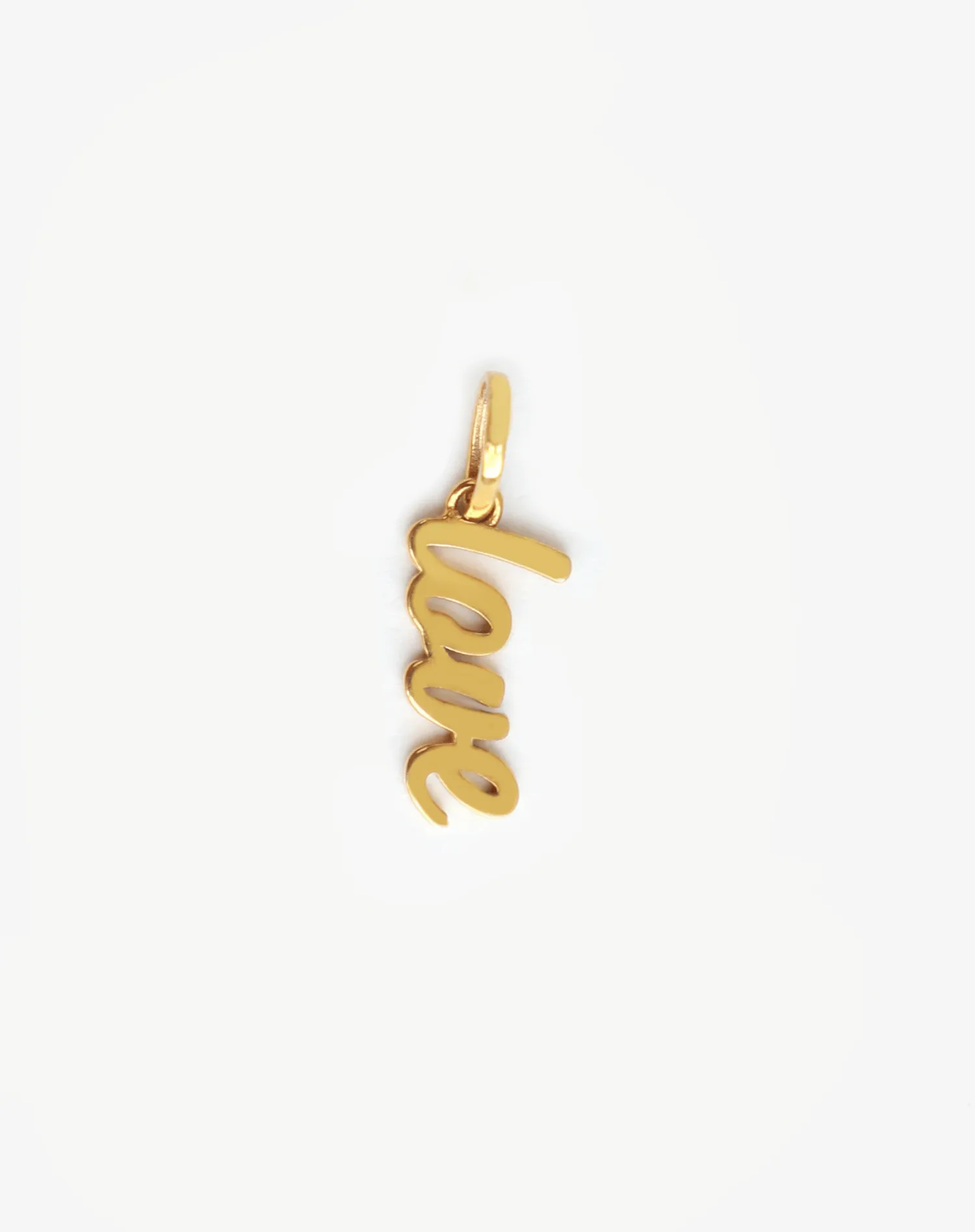 Love Script Charm Pendant