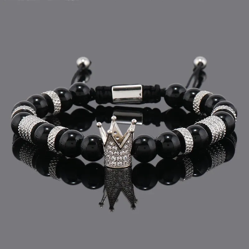 Luxury Crown Stainless Steel Bracelet – Elegant Design