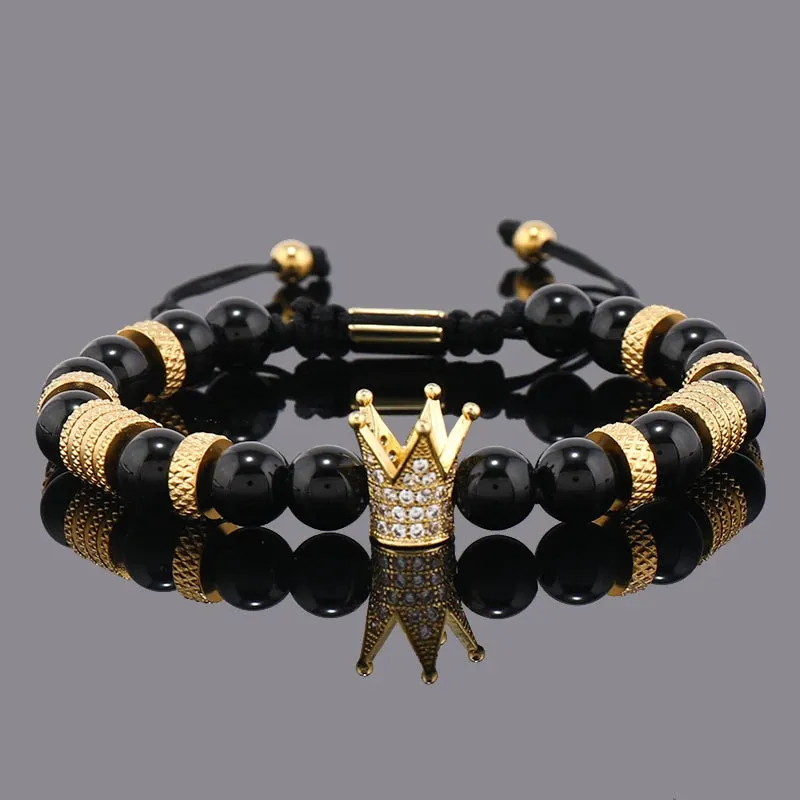 Luxury Crown Stainless Steel Bracelet – Elegant Design