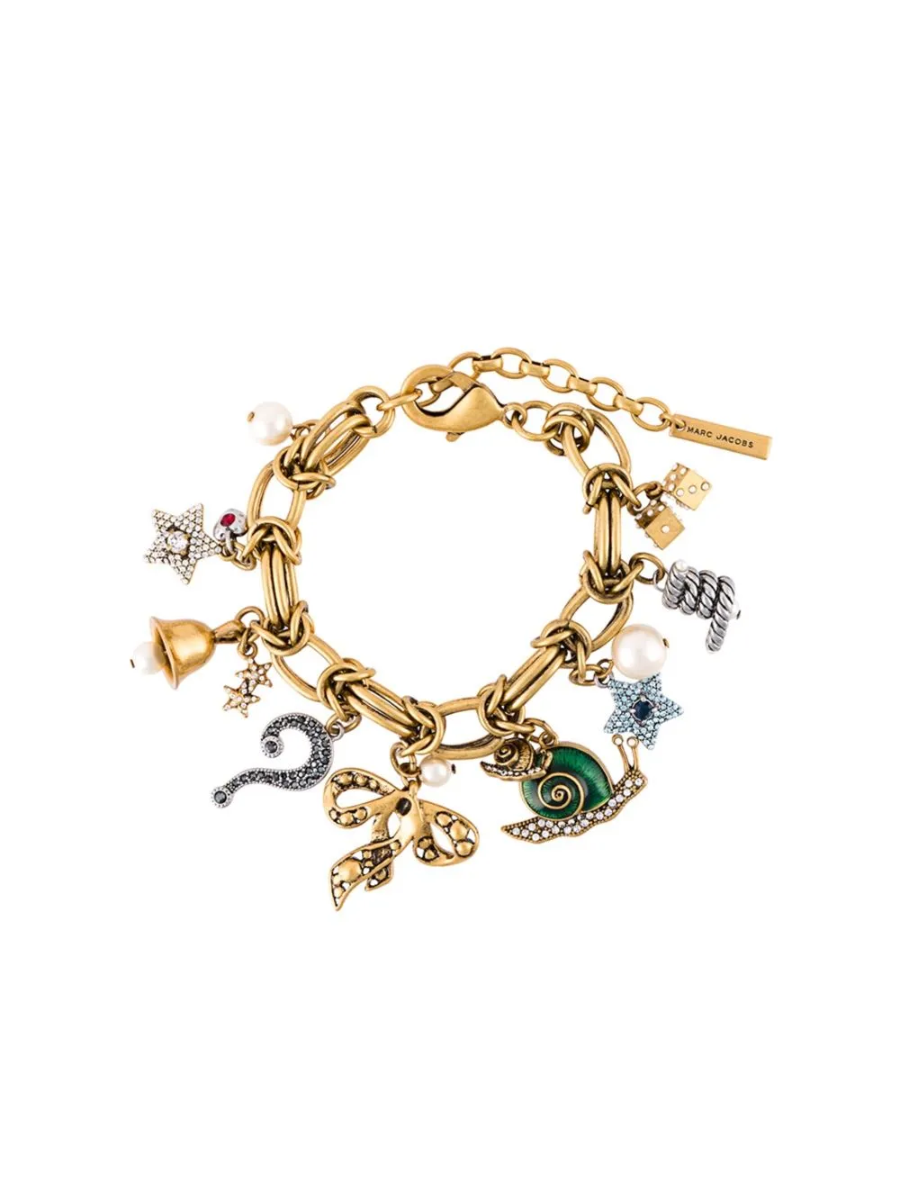 Marc Jacobs Swarovski Crystal Embellished Charm Bracelet