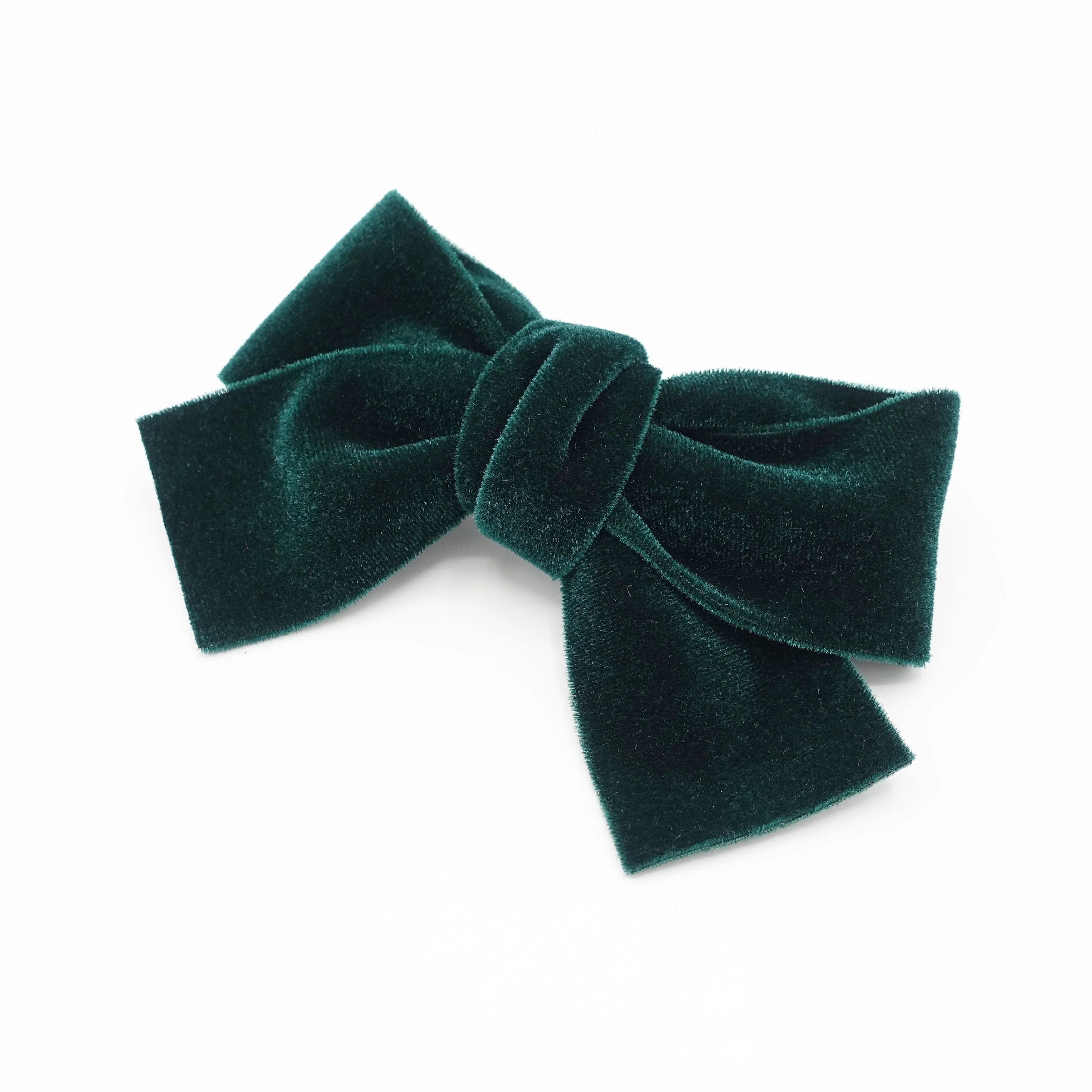 medium velvet cross bow french barrette basic Fall Winter hair accessory