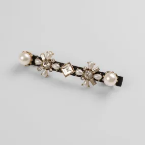 Mini Art Deco Crystal Barrette Clip