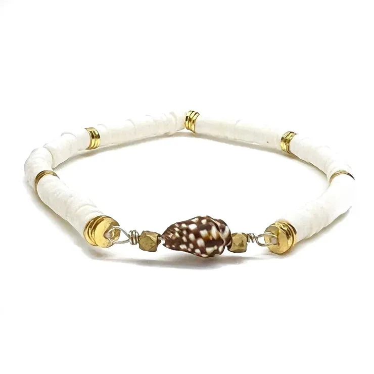 Mini Shell Heishi Bracelet