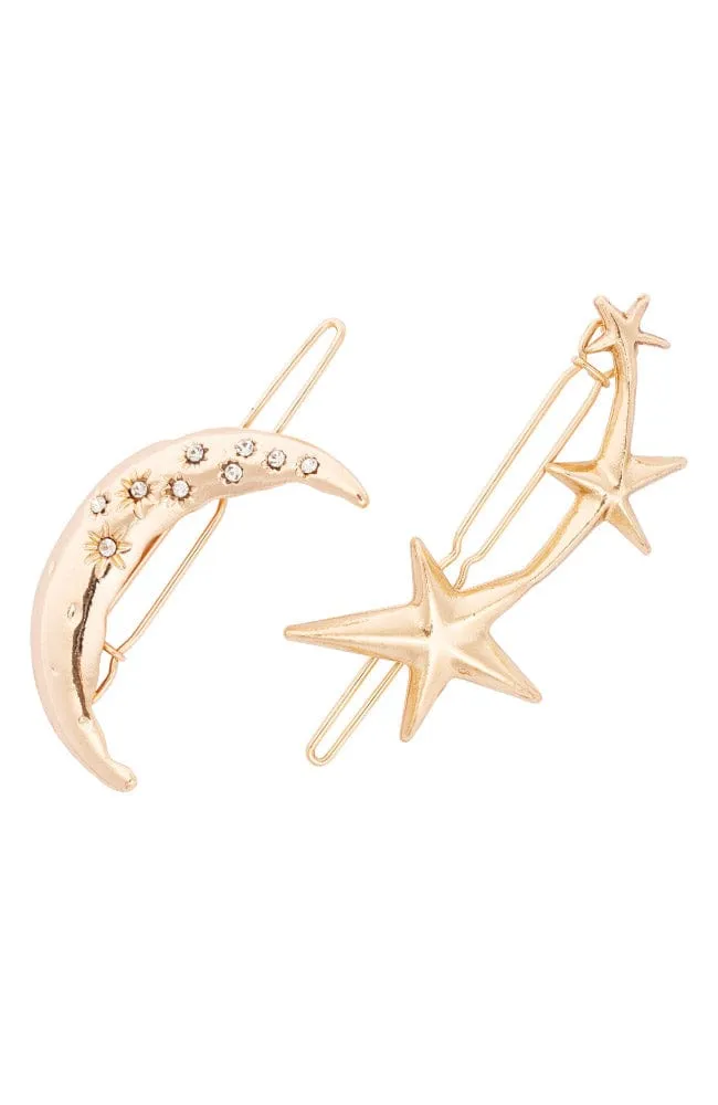 Moon & Stars Tige Boule Barrette 2-Pack