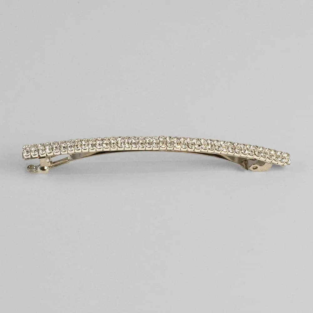 Narrow Crystal Barrette Clip