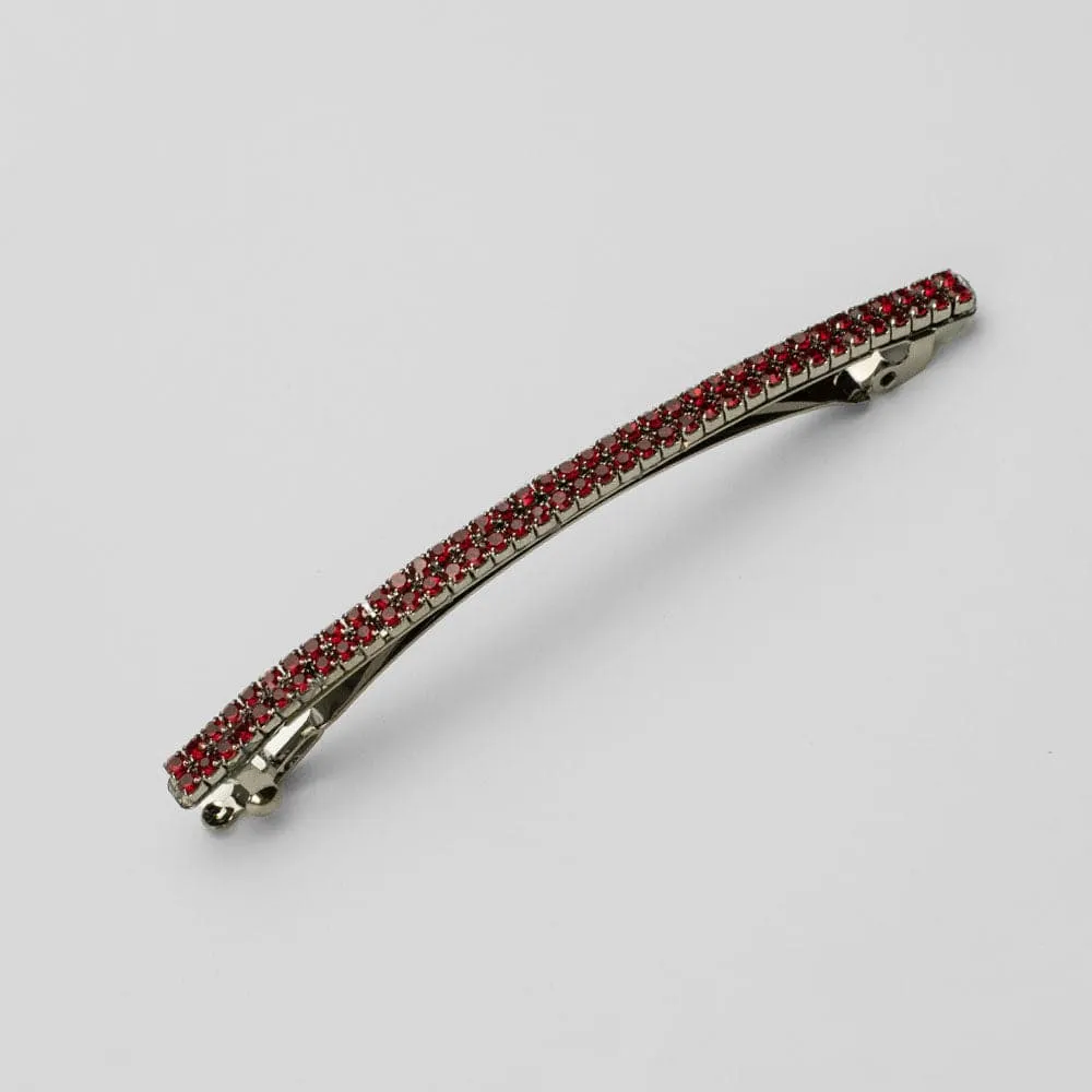 Narrow Crystal Barrette Clip