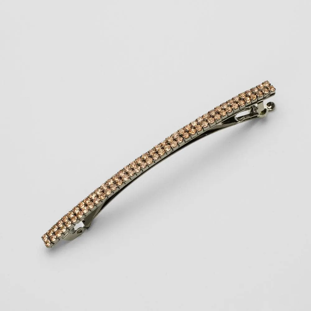 Narrow Crystal Barrette Clip