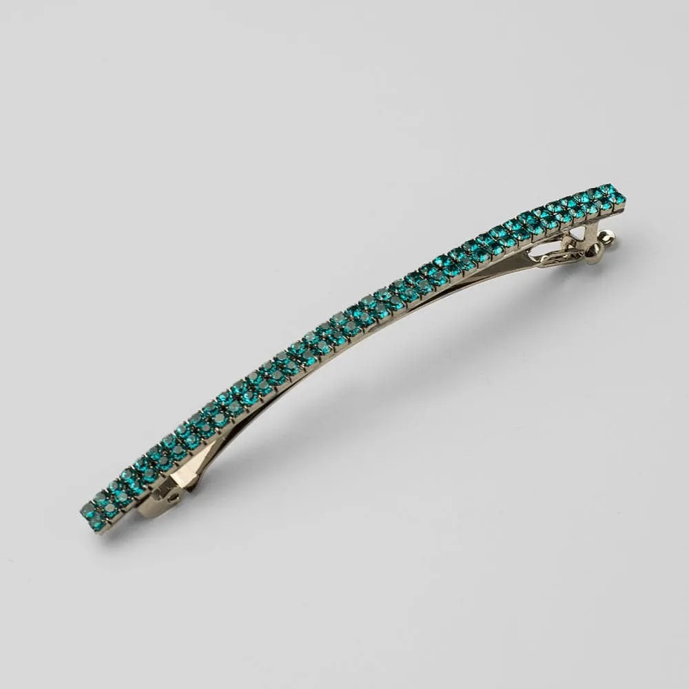 Narrow Crystal Barrette Clip