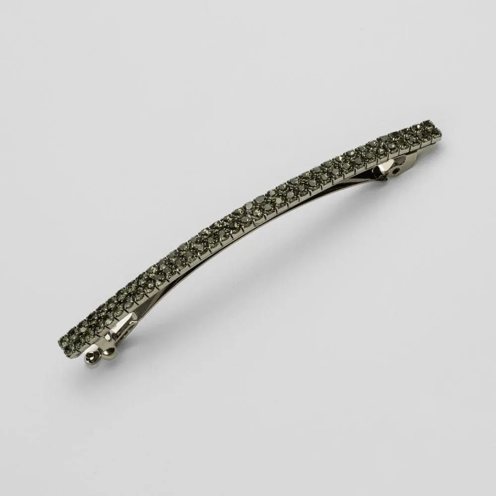 Narrow Crystal Barrette Clip