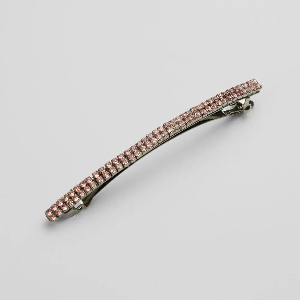 Narrow Crystal Barrette Clip