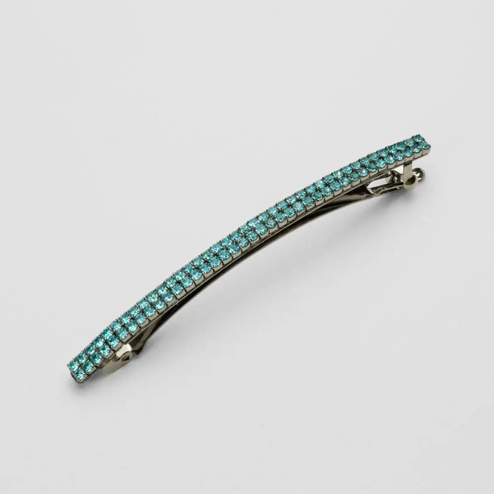 Narrow Crystal Barrette Clip