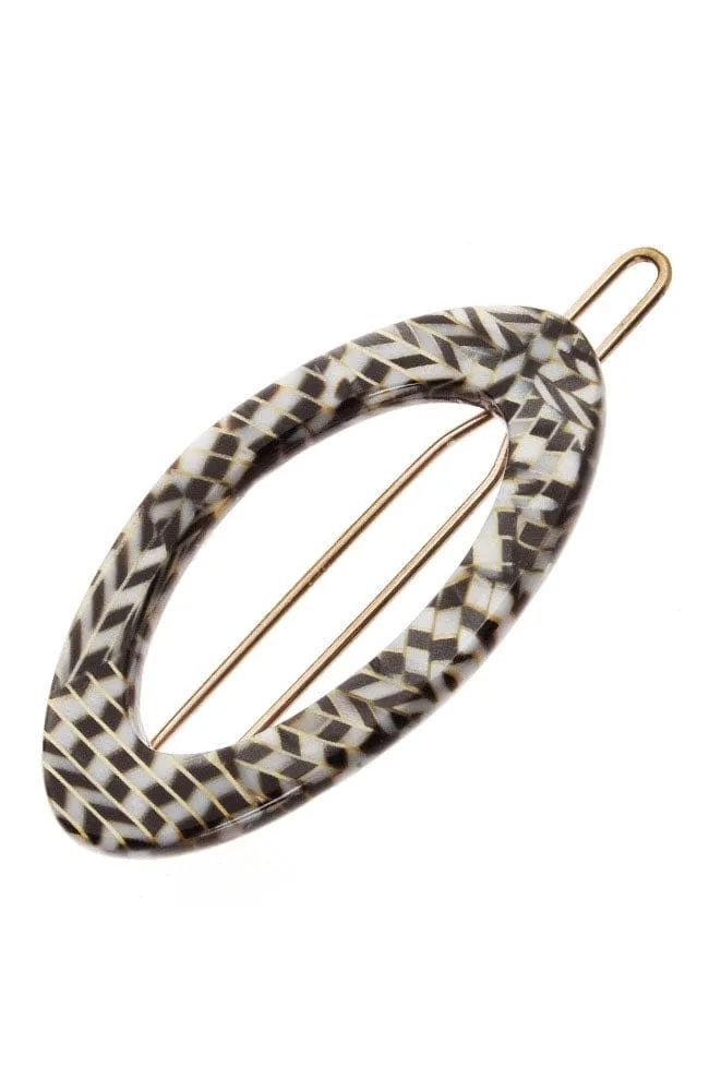 Narrow Oval Tige Boule Barrette - Classic