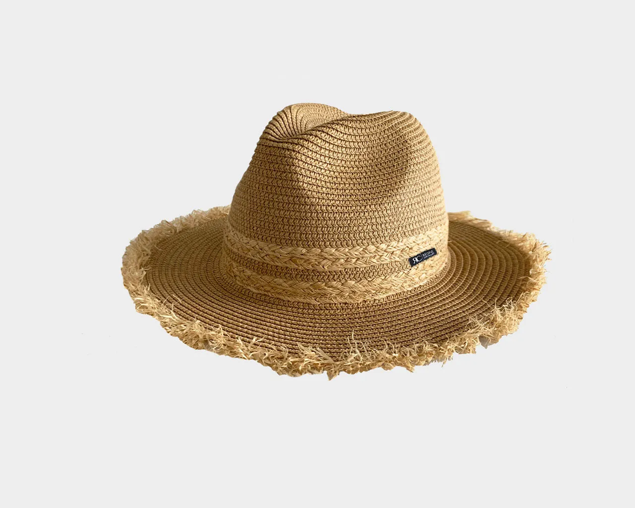 Natural Tan Fedora Fringe Hat - The Portofino