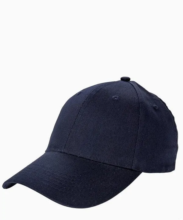 Navy Blue Unisex 6-Panel Structured Twill Cap