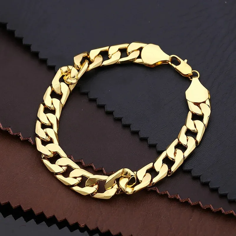 New Trendy Cuban Chain Bracelet for Men Hip-Hop Metal Bracelets Buckle Chains Bracelet Gifts Accessories Jewelry 2021 Jewelry