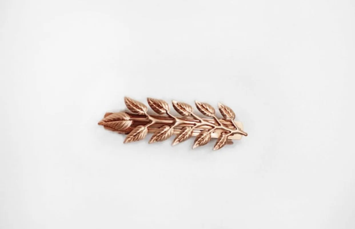 Olive Leaves Barrette- Discounted Version