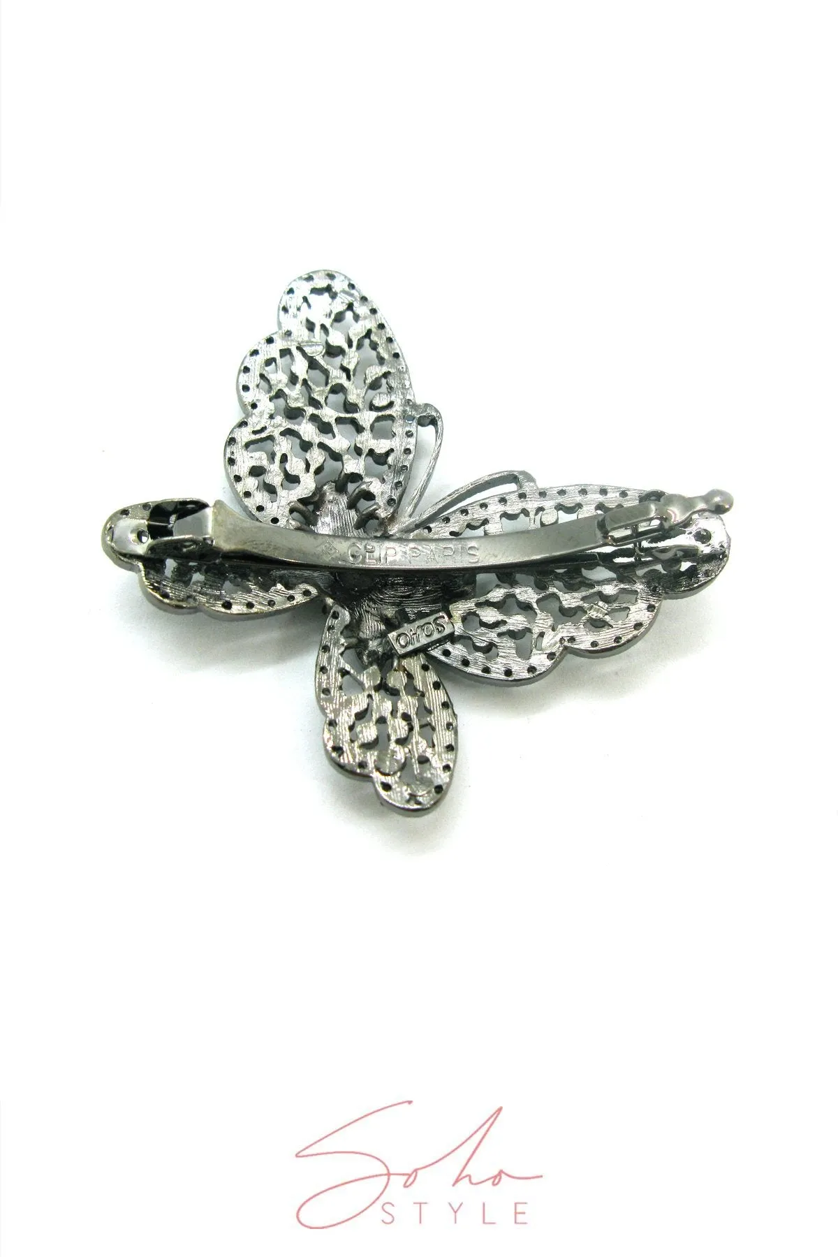 Olivia Crystal Butterfly Barrette