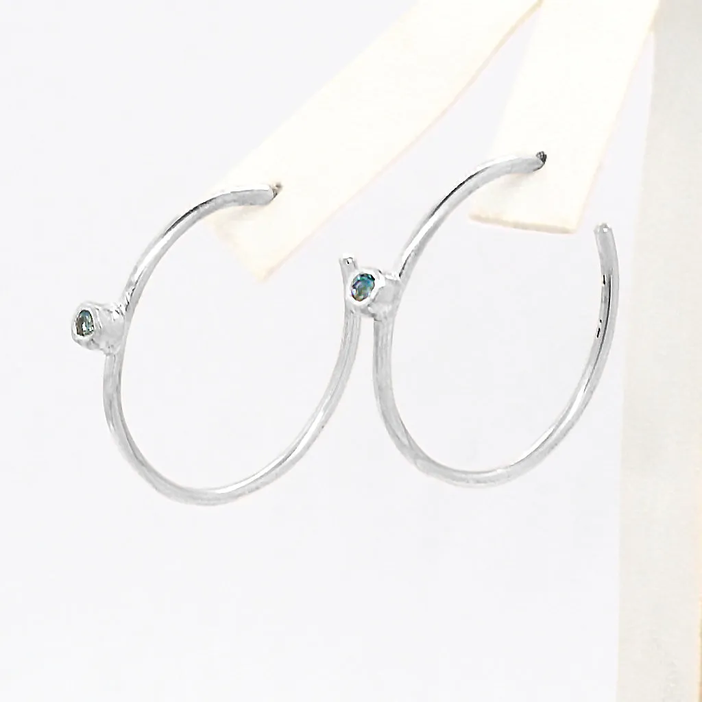 Open Hoops Swiss Topaz