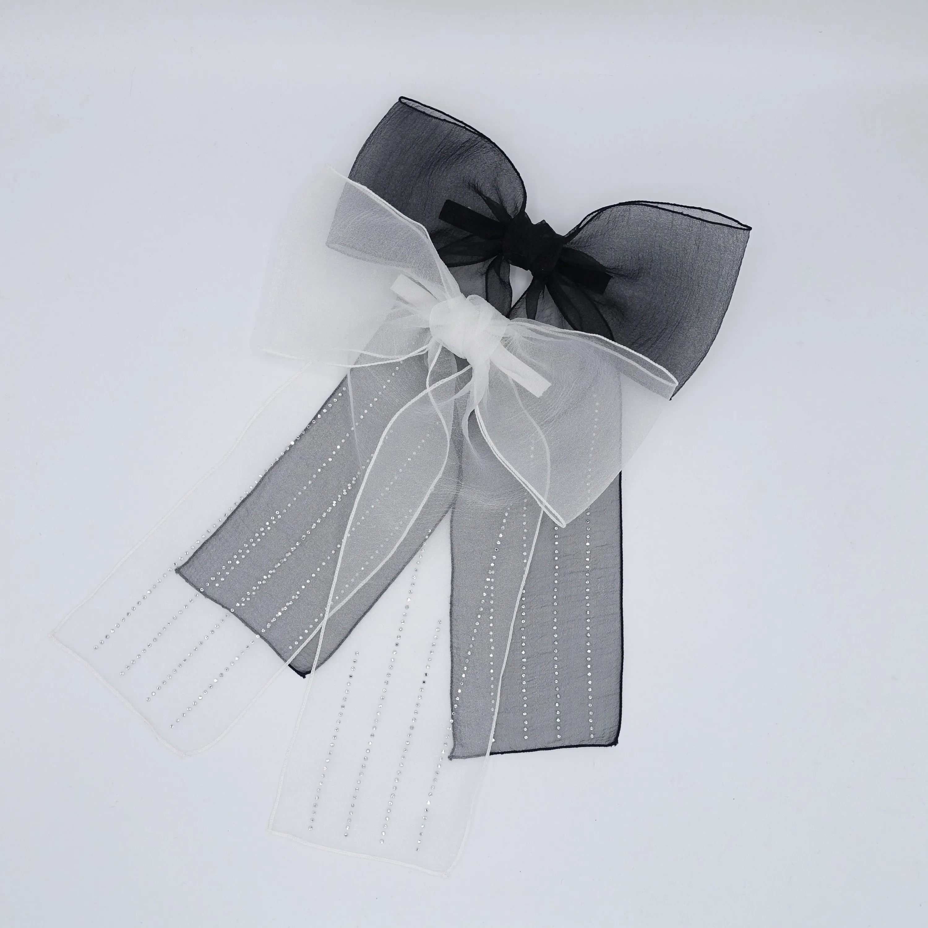 organza bling hair bow large sytlish hair bow for women