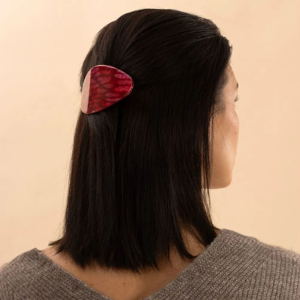 Oval Barrette with Rubber Grip