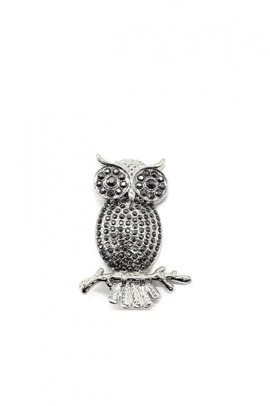 Owl pin brooch