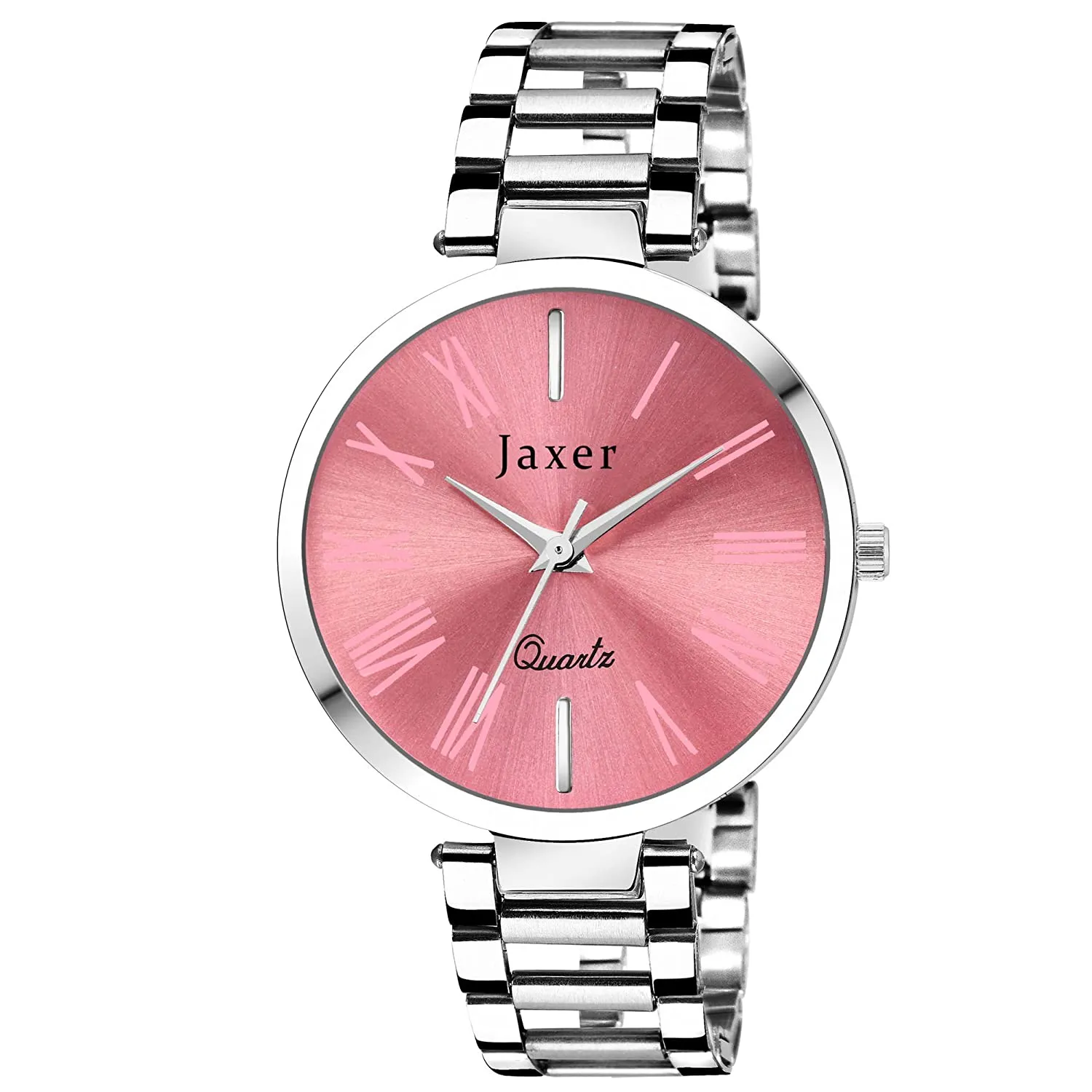 Party Pink Dial Steel Chain Analog Watch - For Women JXRW2514