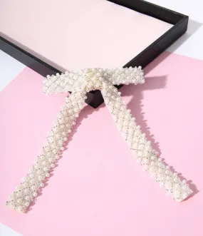 Pearl Bow Barrette